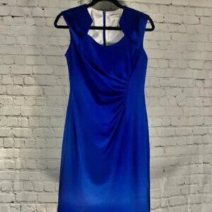 Calvin Klein Royal Blue Cap Sleeve Midi Dress